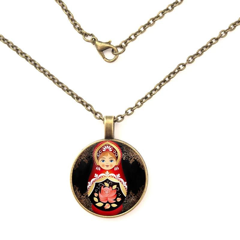 Традиционный русский кукольный кулон ожерелья Женские Ювелирные изделия