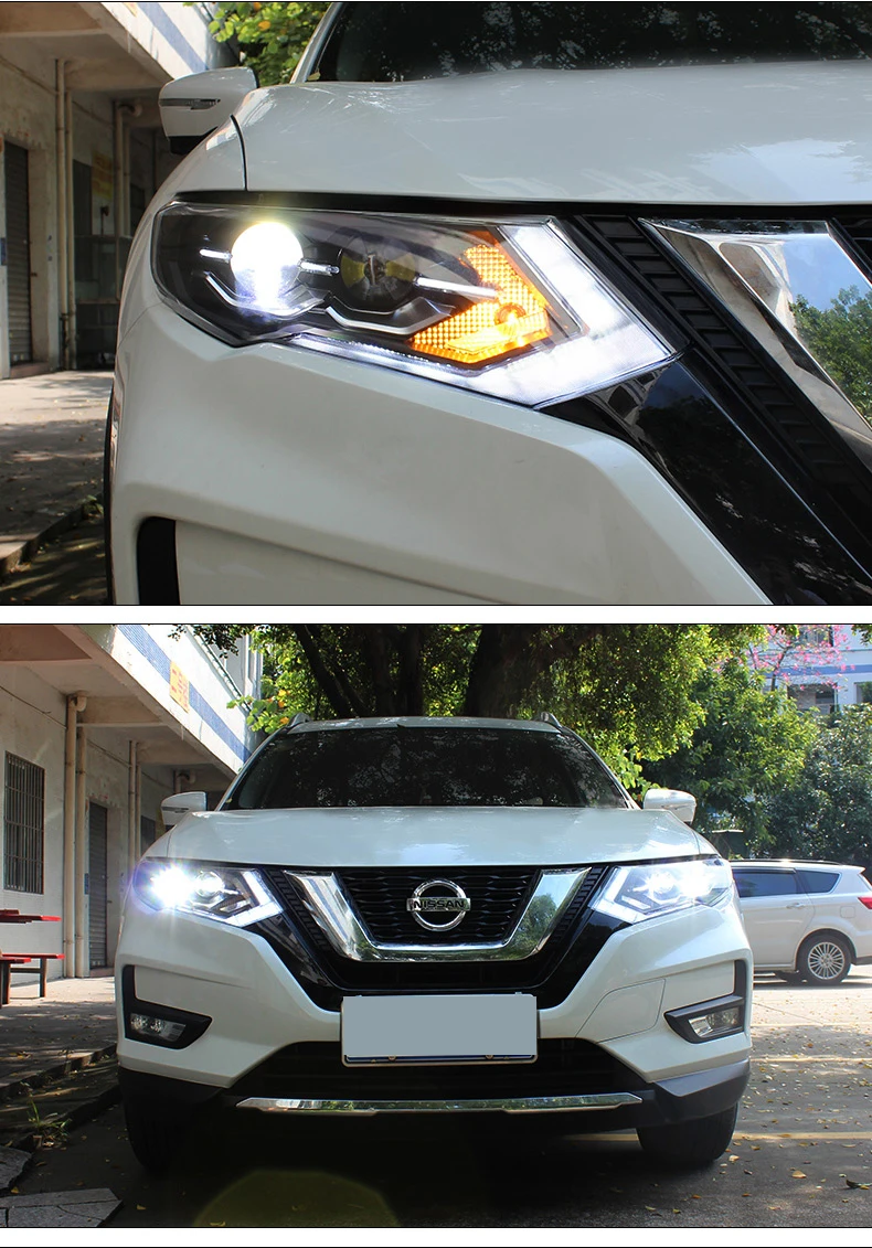 Автомобильный Стайлинг корпус передней фары для Nissan X-trail- фары, светодиодные фары DRL Двойной Луч би-ксеноновая разрядная лампа высокой интенсивности для автомобиля аксессуары