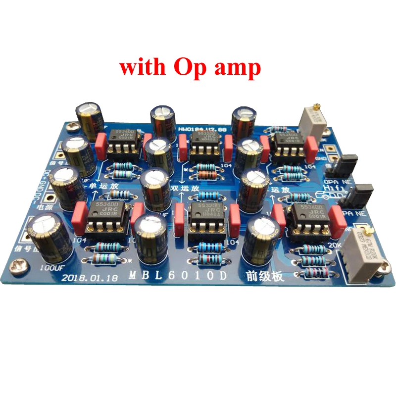 HIFI opamp MBL6010D предуселитель, тон аудио платы предварительного сигнала буферный усилитель модуль для NE5532 NE5534 T0047