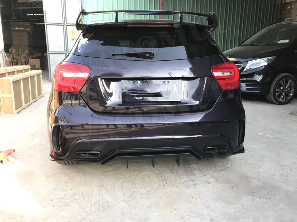 Класс углеродного волокна заднего бампера для губ разветвители спойлер Mercedes Benz