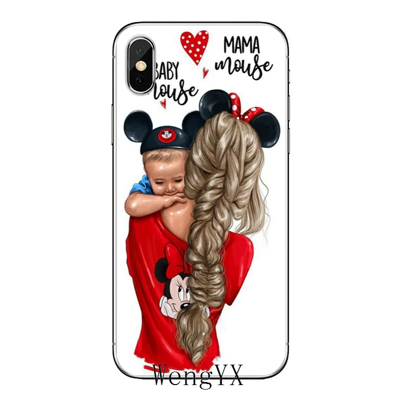 Платье принцессы супер или «I Love MaMa» для мам и дочек, для Nokia 2,1 3 3,1 5 5,1 6 7 plus, 8, 9, htc один A9 M10 M8 M9 E9 Desire U11 мягкий чехол для телефона из ТПУ - Цвет: mom-girl-A-12