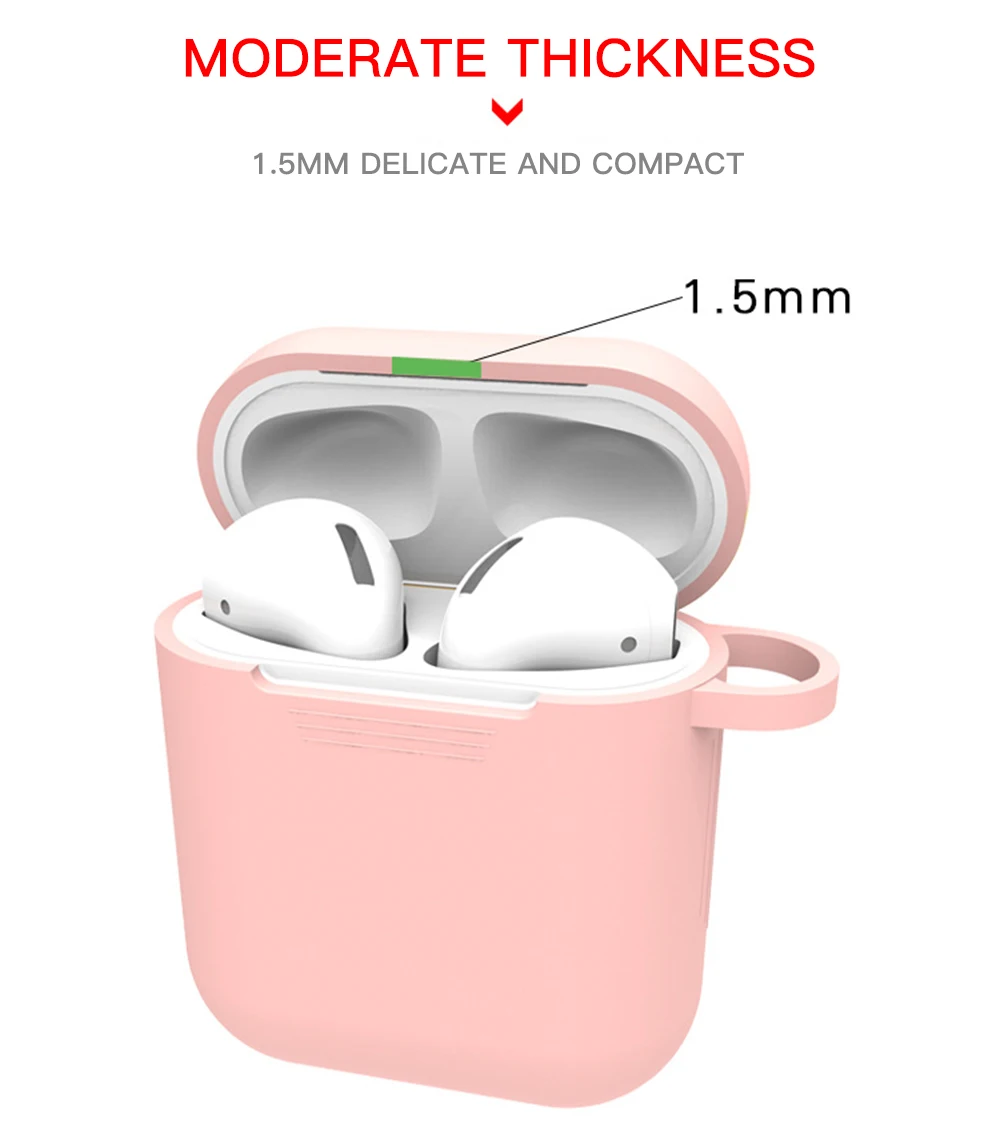 Чехлы для наушников для Apple AirPods, силиконовый чехол, беспроводной Bluetooth Air Pods, мягкий чехол для наушников, защитный чехол, Fundas