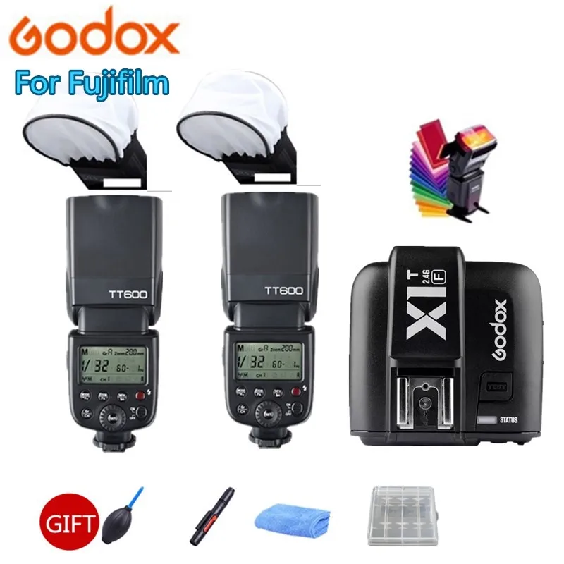 2 шт. Godox TT600 TT600S 4G Беспроводной X Системы Камера Вспышка Speedlite + X1T-F передатчик для
