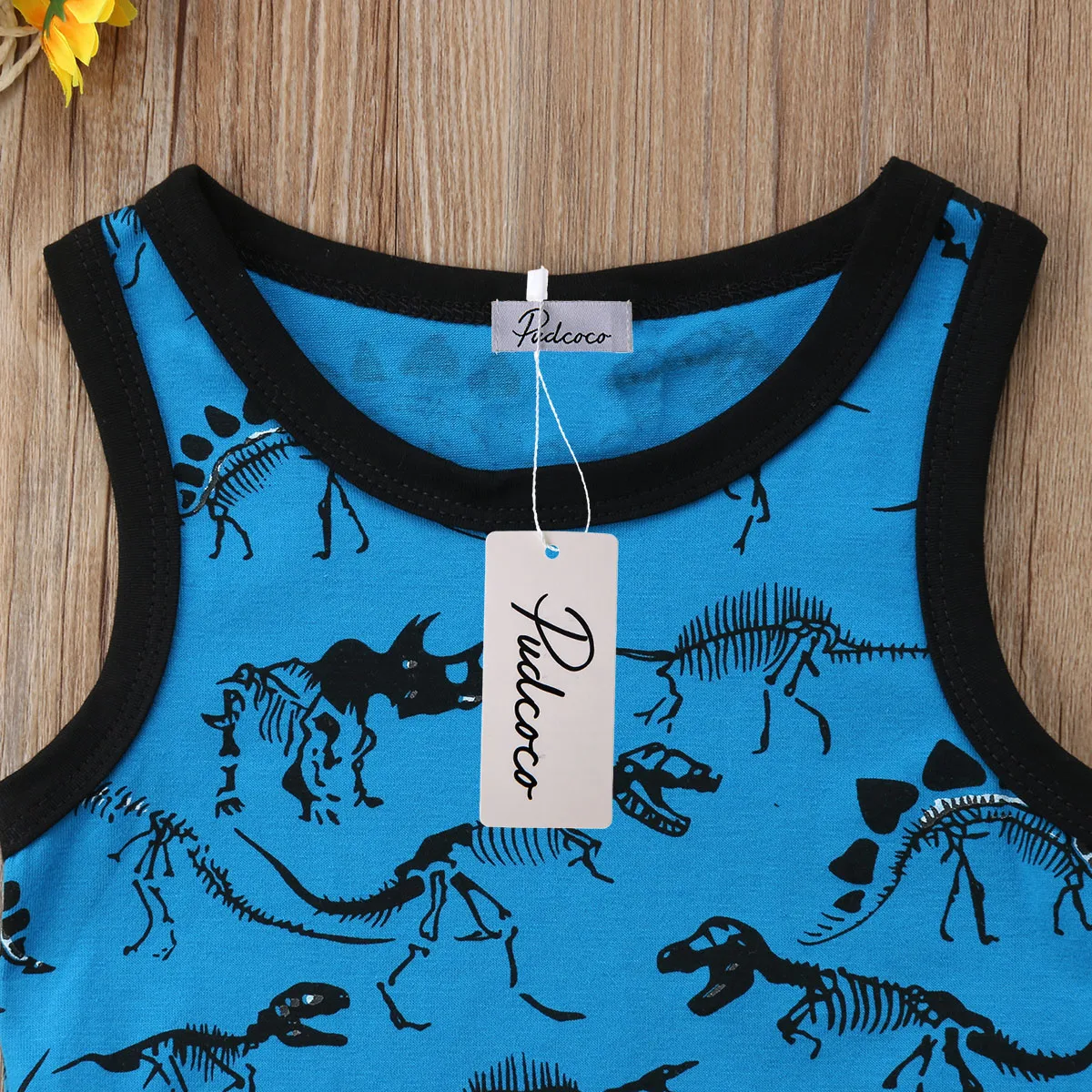 Newborn Toddler Baby Boy Dinosaur Vest Tops+Shorts 2 pcs Clothing Set Outfit Clothes | Детская одежда и обувь