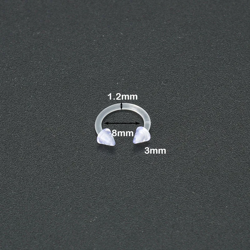2PCS CBR rings 2 2 шт пластиковые Невидимые пирсинг ювелирные изделия кольца для носа пупка Язык Кольца бровей кольцо губы Лабрет Фиксатор Бар анти-аллергический - Окраска металла: 2PCS CBR rings 2