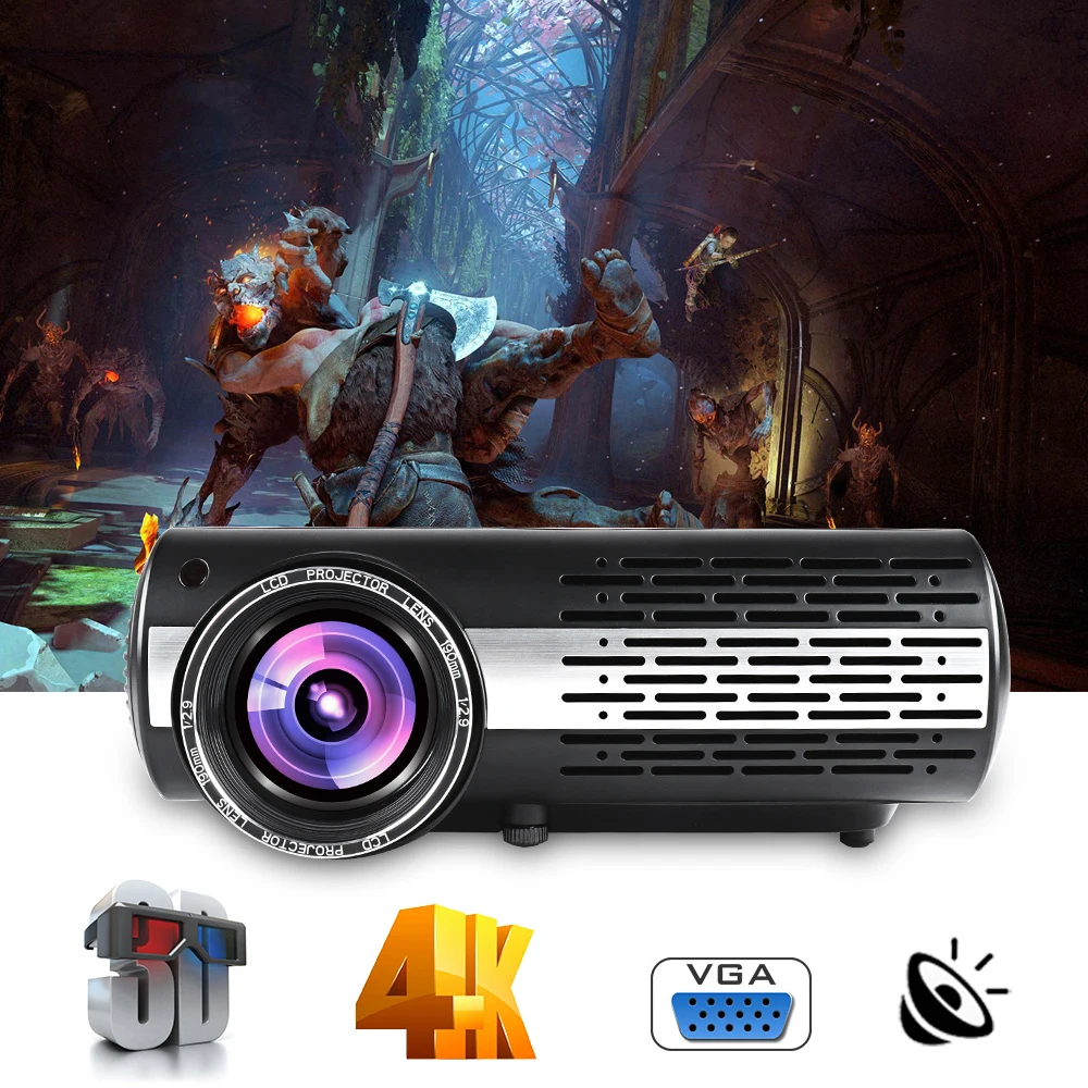 Poner Saund M2 светодиодный 4K 2K 1080P FULL HD проектор 6500 люмен 3D домашнего кинотеатра Android 6 0