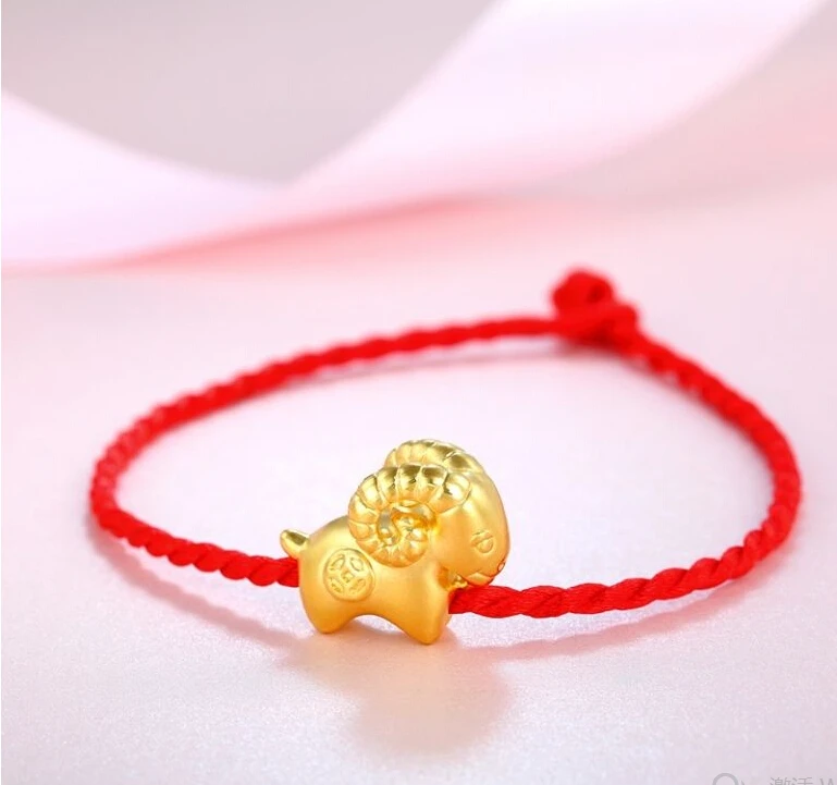 Кулон из желтого золота 999 пробы 24 К с козой | Украшения и аксессуары