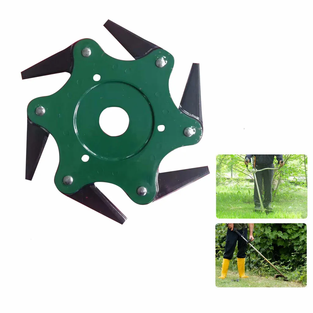 2019 Lawn Mower Grass Eater Trimmer Head-Brush Cutter Tool 6 Steel Razors Garden Saw blade accessories grass head trimmer mower | Дом и сад