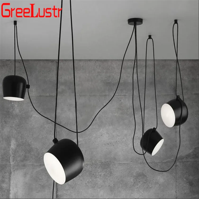 Винтажная люстра со светодиодными лампочками подвесной светильник черного