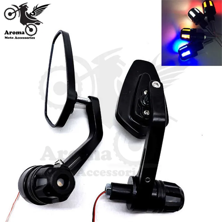 Универсальные боковые зеркала для скутера со светодиодной подсветильник кой