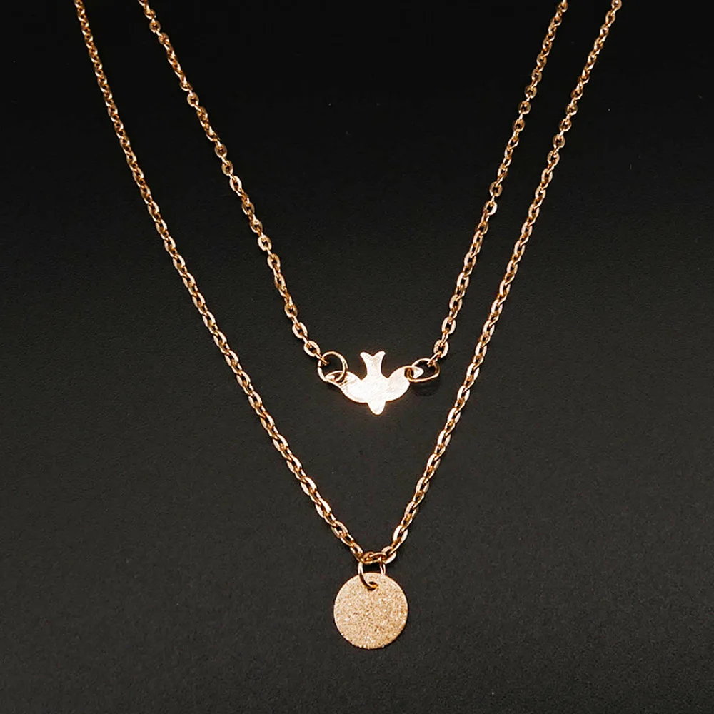 Золотое ожерелье флаер животное вафель дизайн звенья цепи трендовые женские