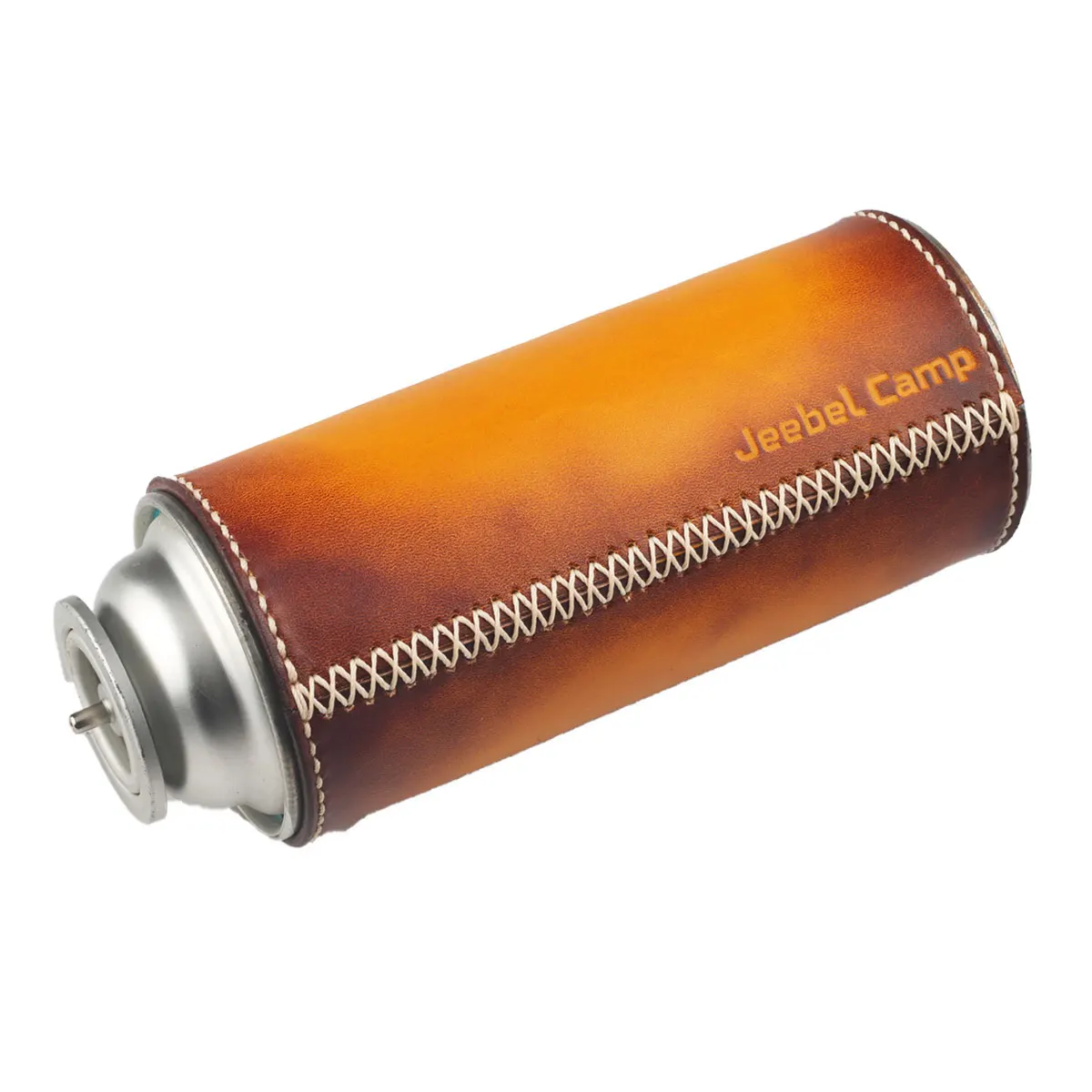 orange for nozzle Ручной работы растительный кожаный защитный чехол для бутанель топливных канистр 230 г Кемпинг горелки аэрозоль водонепроницаемый - Цвет: orange for nozzle