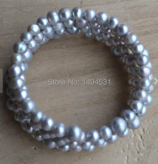 Браслет из жемчуга 7 5 дюйма 6-7 мм Бесплатная доставка