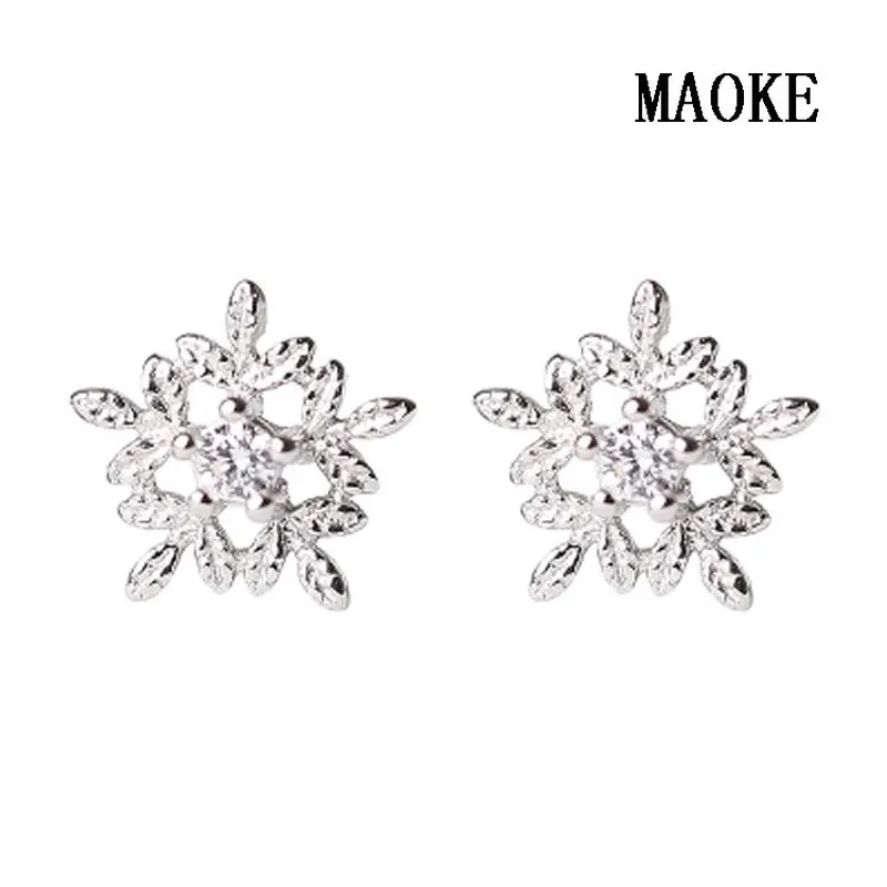 Акция серьги-снежинки S925 Tremella с цирконом инкрустированные микро-инкрустацией