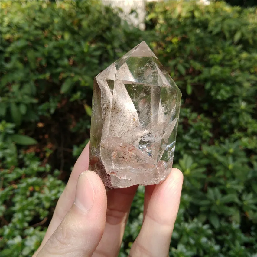 Натуральный Phantom Wand лечебный Кристал кварц точка призрак КВАРЦЕВЫЙ w Himalaya Inclusion