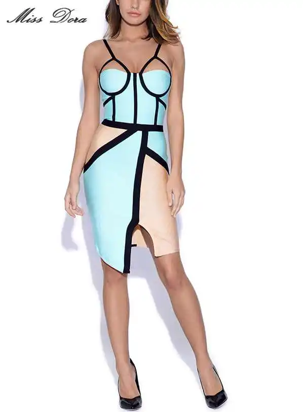 2016 лето телесный Белый Черный Сплит Лоскутная открытая спина Вечеринка Пром