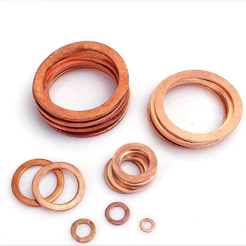 1pack Flat Ring Gasket M4-M14 Solid Copper Washer Sump Plug Oil Seal Fittings Boat Washers Fastener Hardware Accessories | Обустройство