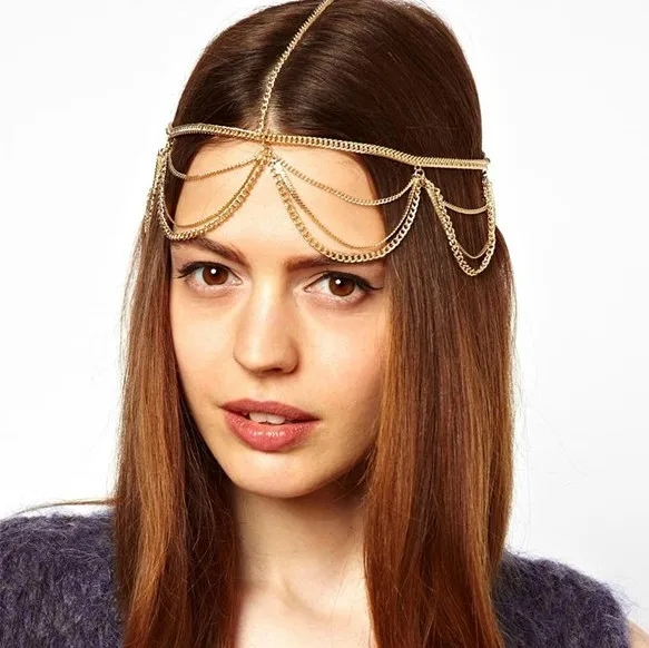 Женская цепочка для волос в стиле Бохо|hair jewelry chain|head chainchain hair |