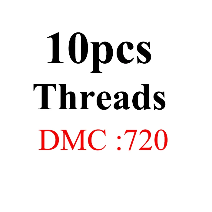 1.2m10pcs-DMC720 Golden Panno DIY DMC 613-725 вышивка нитью нитки 10 шт./лот 1,2 м Набор для вышивки крестом наборы для вышивки крестом 11,12 - Цвет: 1.2m10pcs-DMC720