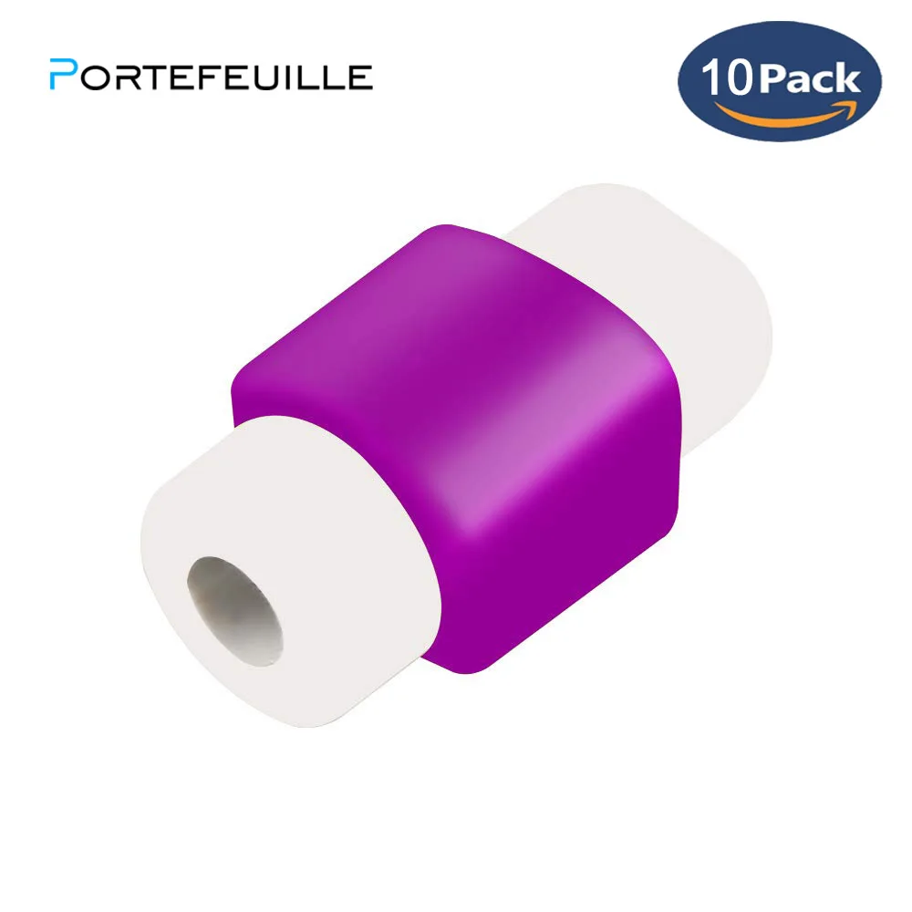 PORTEFEUILLE 10 шт. защита шнура чехол для телефона зарядный кабель протектор для iphone для HUAWEI Наушники Шнур Защита силиконовый