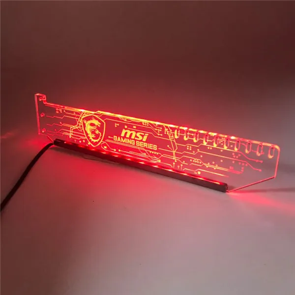 Red(Remark NO.) Кронштейн для видеокарты RGB(12 В)/Aurora(5 В), синхронизация AURA, стоячий светильник, защита от загрязнения, поддержка партнеров, шасси, светодиодный VGA, ASUS - Цвет лезвия: Red(Remark NO.)