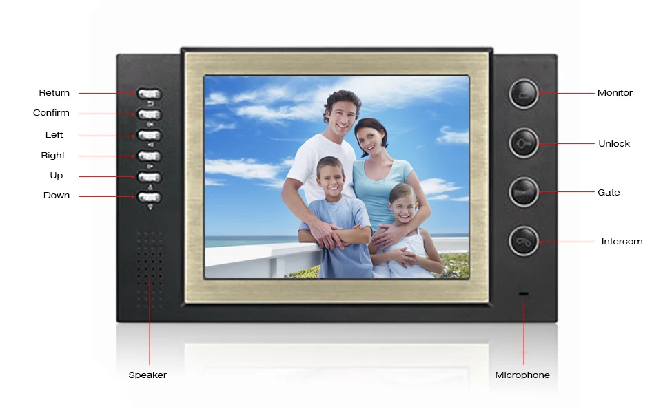 8 дюймовый ЖК экран видео Запись домофон дверной звонок комплект + 8G карта