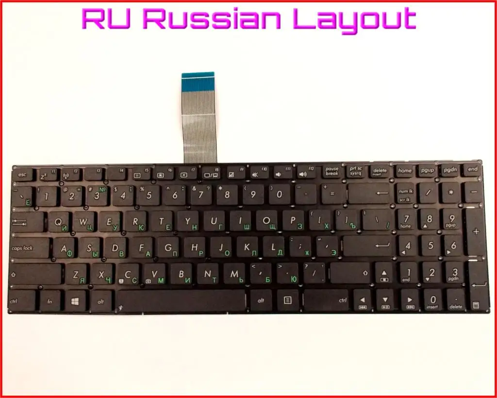 Новая клавиатура RU Русская версия для ASUS R510L R510LC R510LB R510LA R510 R510C R510CC R510CA R510LN R510LD