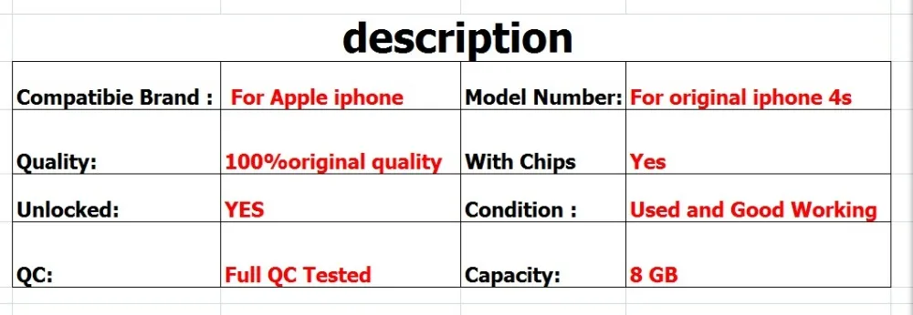 100% оригинальная материнская плата для Apple iPhone 4S 8 ГБ рабочая и разблокированная