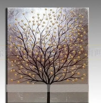 

MODERN ABSTACT OIL PAINTING 100%PAINTED BY HAND life tree free shipping