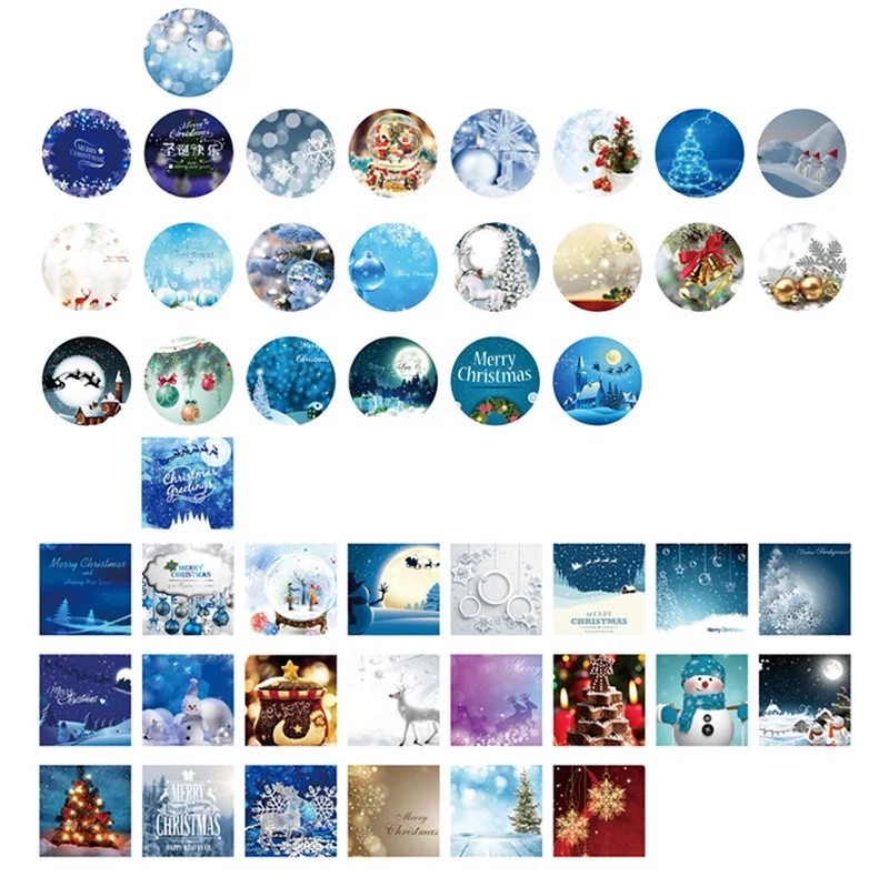 QuickDone 46 шт./кор. наклейки с рождественской этикеткой набор украшений сделай сам