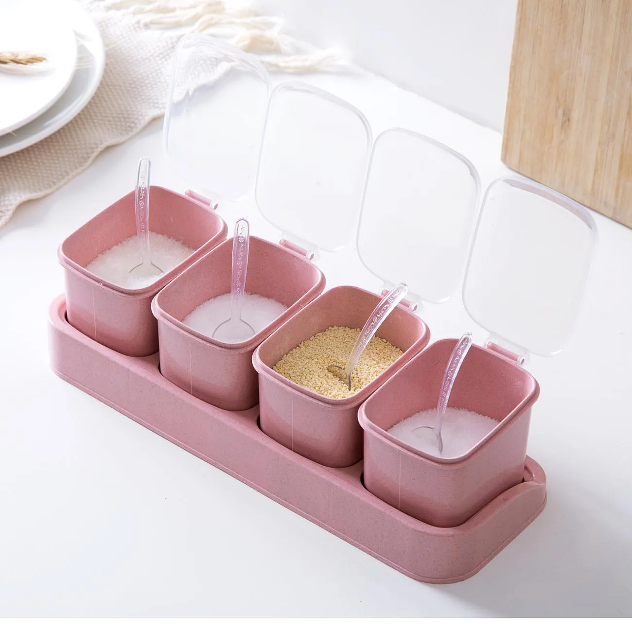OTHERHOUSE коробка для приправ банка для специй может установить соль емкость для перца органайзер для специй Диспенсер кухонный графинчик бутылки для специй