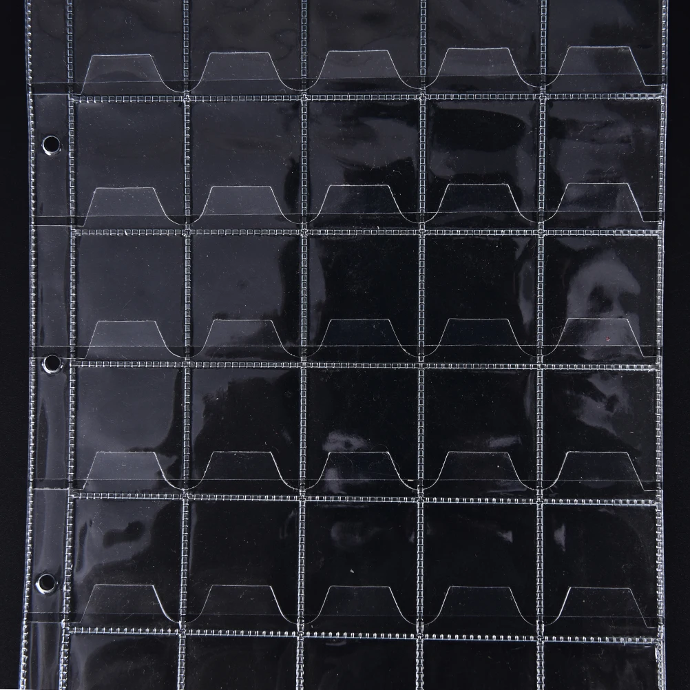 ПВХ материал кейс для альбома 1 или 2 листа 30 карманов Пластиковые Держатели монет