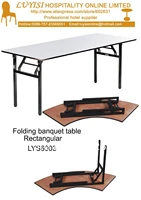 30w x 72d x 30h mm folding banquet tableplywood 18mm with pvcwhitetopsteel folding leg2pcscartonfast delivery