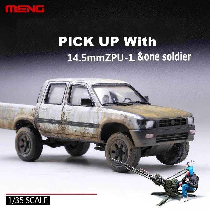 1:35 весы сборки моделей автомобилей 4X4 забрать w/ZPU-1 Пластик Модель Строительный мининабор, Мэн