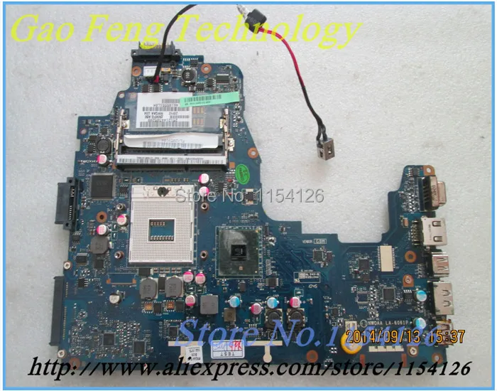 Материнская плата для ноутбука TOSHIBA Satellite A660 A665 материнская LA 6061P K000104250