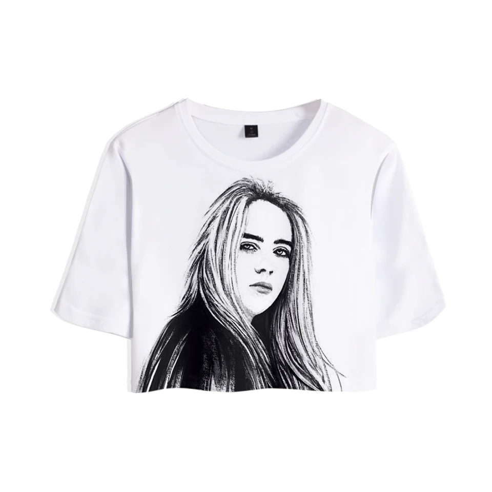 FADUN tommet футболка 3D Billie Eilish летние модные топы Женская Повседневная одежда Harajuku Лидер продаж топы с принтом размера плюс XXL