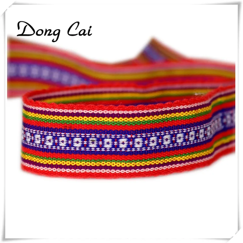 Жаккардовые тесьмы 2 ярдов/партия в восточном стиле hmong miao trim1.7cm воротник платья