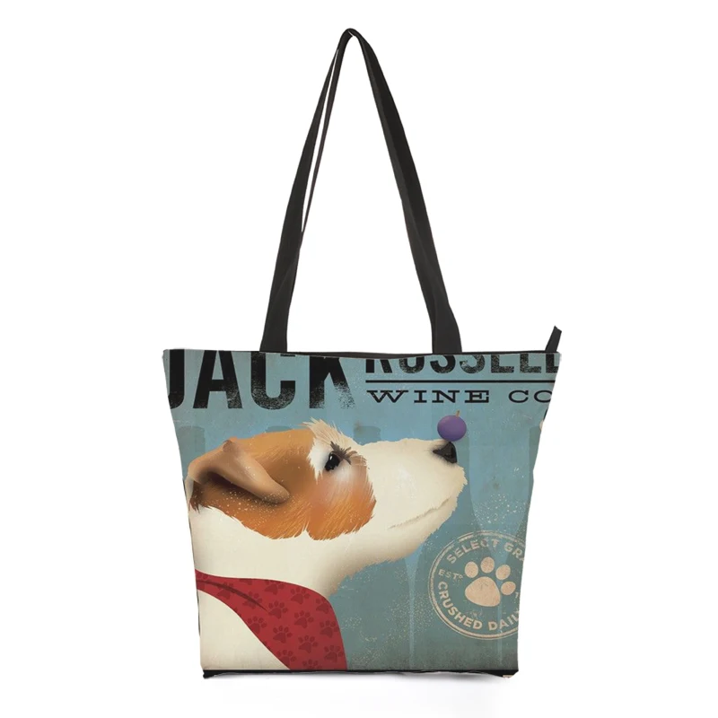 Женские сумки с принтом в виде милых собак повседневная сумка-тоут Женская