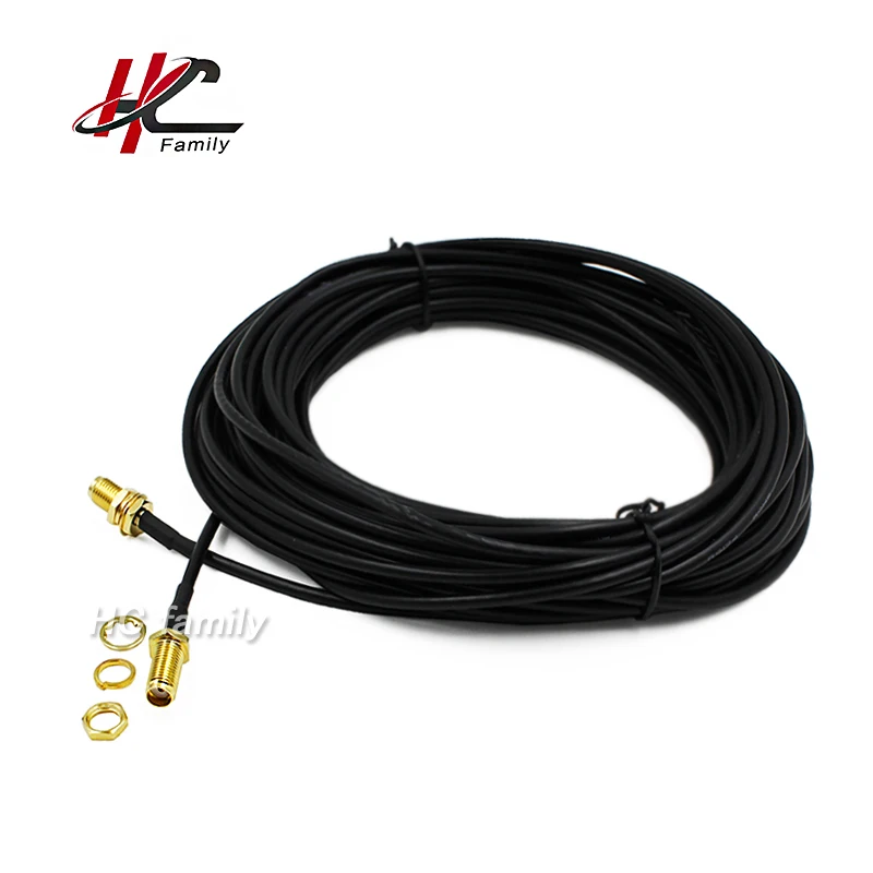 5 м 196in низкозатратные антенные кабели RG174 RP SMA Female to Bulkhead Cable RG 174 Coax|Соединители| |