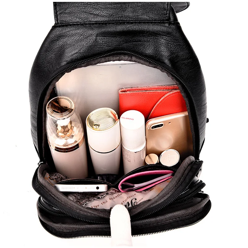 Fashion Women Backpack High Quality Youth Leather Backpacks for Teenage Girls Female School Shoulder Bag Bagpack Mochila