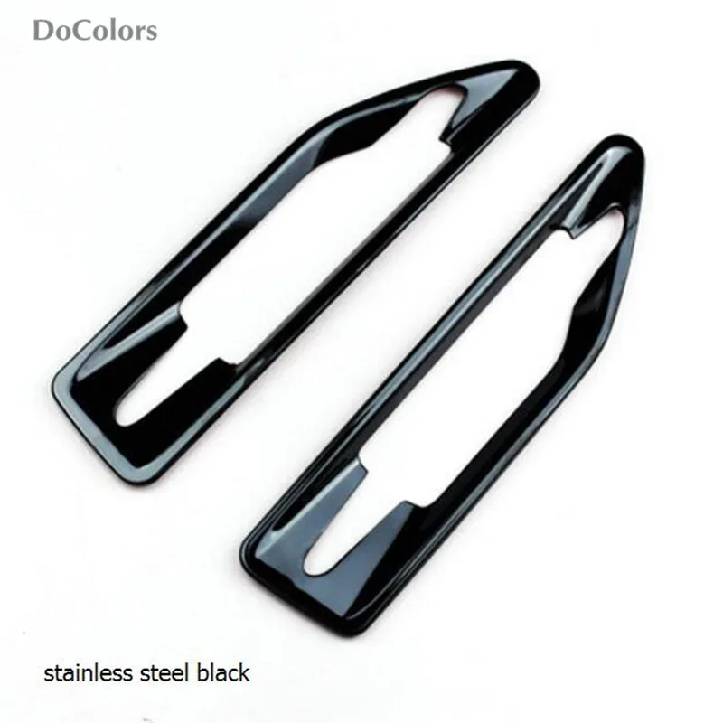 steel black 11to16 Docolors Автомобильный Стайлинг боковой светильник s сигнальная лампа светильник поворота декоративная рамка наклейка чехол для Kia Rio K2 2011 - Цвет: steel black 11to16