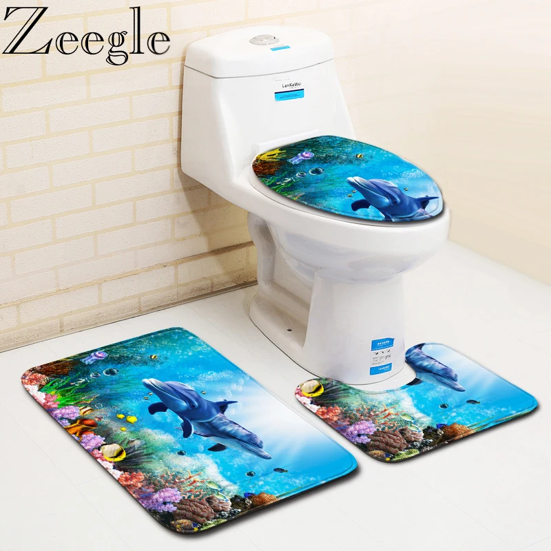 

Коврики для ванной Zeegle, Нескользящие, из кораллового флиса, моющиеся