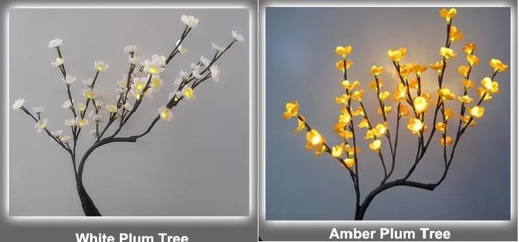 Бесплатная доставка 20 &quotвысота 48 LED цветущее сливовое световое дерево с