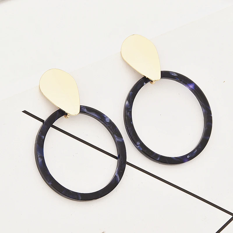 Корейские популярные серьги с каплями воды геометрические круглые резиновые