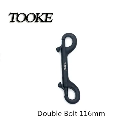116mm Double bolt Scuba и 75/90/100/116 мм 316 черный Нержавеющая сталь болт с декоративной металлической пряжкой и клип крюк аксессуары BCD оборудование для подводной съемки - Цвет: 116mm Double bolt