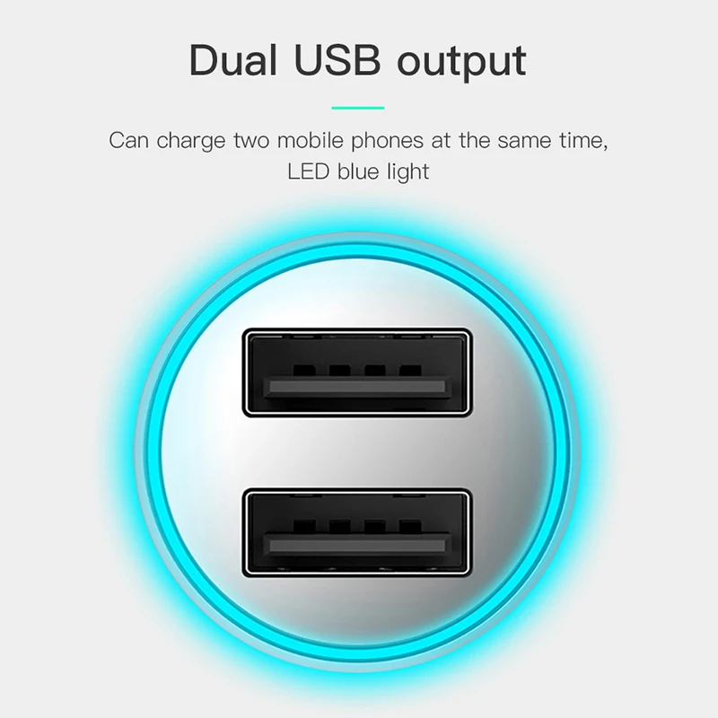 ! Автомобильное зарядное устройство ACCEZZ Dual USB для Apple iPhone X 8 7 6 6s Huawei Xiaomi Samsung Mini