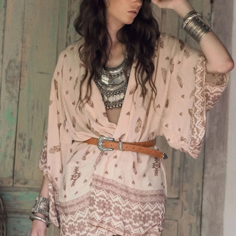 Женское бикини купальник Пляжное Платье кимоно летняя пляжная одежда | Женская