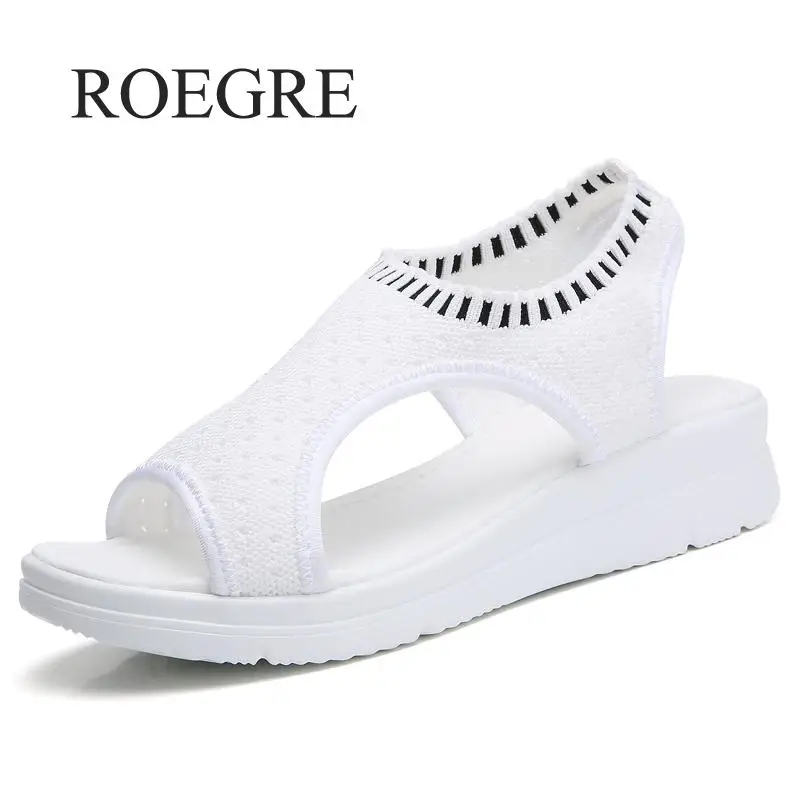 Женские сандалии на танкетке с ремешком пятке в римском стиле лето 2019|Боссоножки