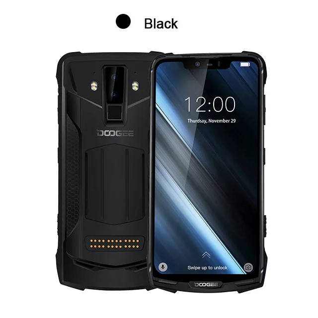 Black DOOGEE S90 4G мобильный телефон Восьмиядерный NFC 6,18 дюймов 16 МП камера 6 ГБ 128 ГБ Android 8,1 MT6671 5050 мАч 4G смартфон - Цвет: Black