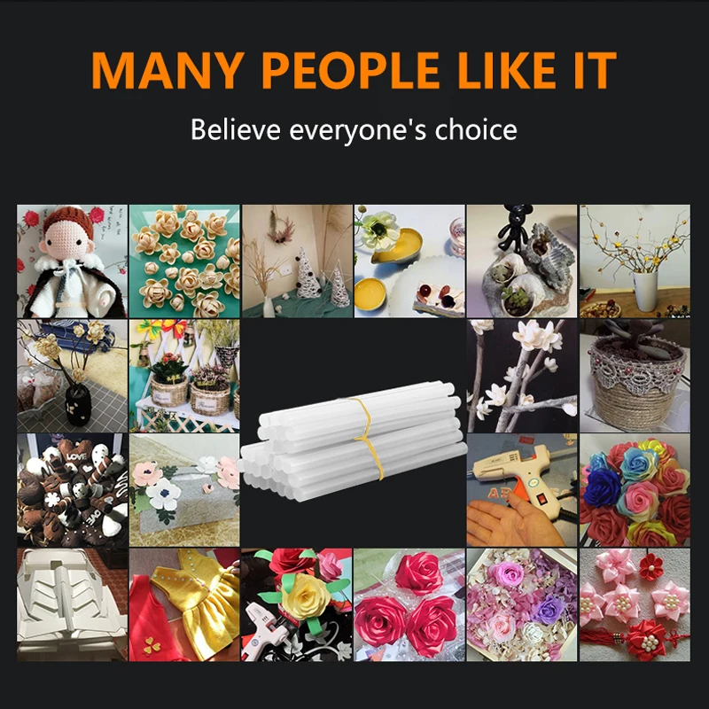 10 Упаковок Прозрачных Термоклеевых Палочек Диаметром 7 Мм/11 Мм Прочный Клей Для